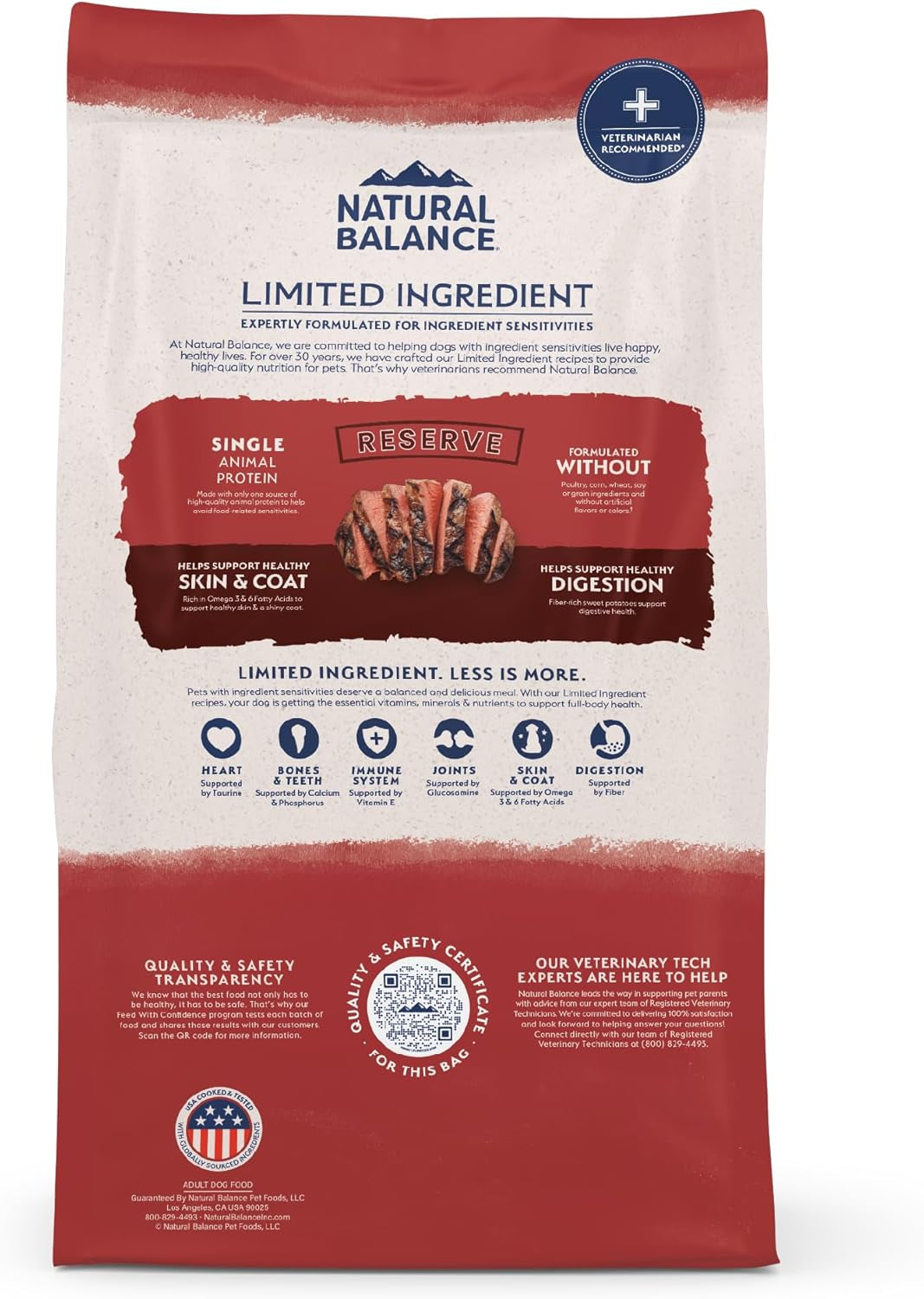 Limited Ingredient Adult Grain-Free Dry Dog Food, Reserve Sweet Potato & Bison Recipe, 12 Pound (Pack of 1)