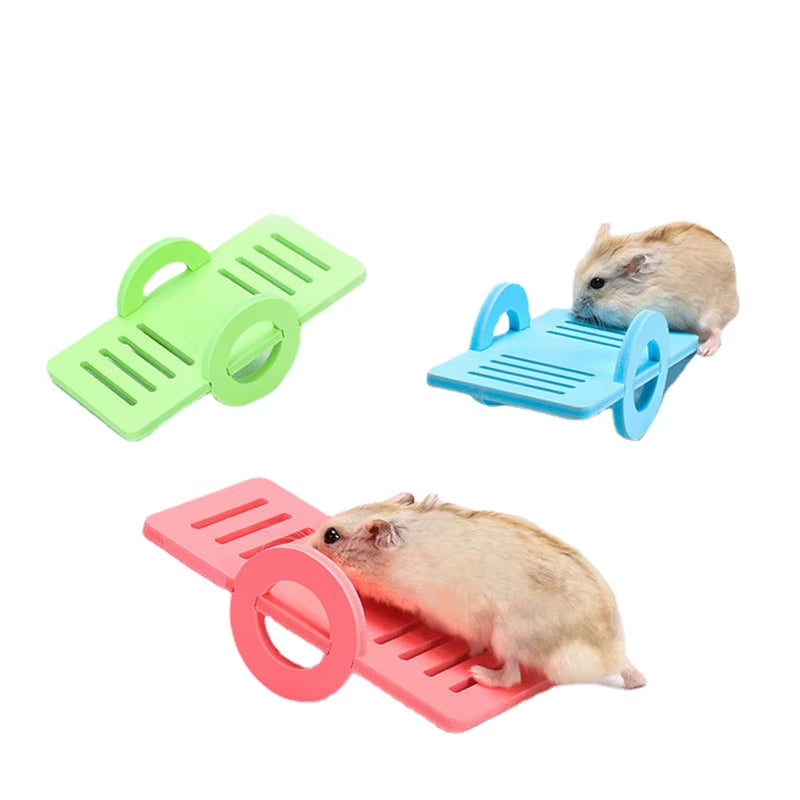 Hamster Toy Wooden Bridge Swing Seesaw Pet Supplies Rat Hamster Mouse Small Animal Wooden Toys Pet Cage Accessories