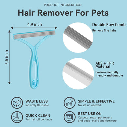 Pet Hair Remover, Dog and Cat Hair Remover, Wool Hair Remover, Carpet Rake for Pet Hair Removal, Carpet Rake, Hand Shaver for Carpets, Car Cushions, Sofas, Pet Beds, 