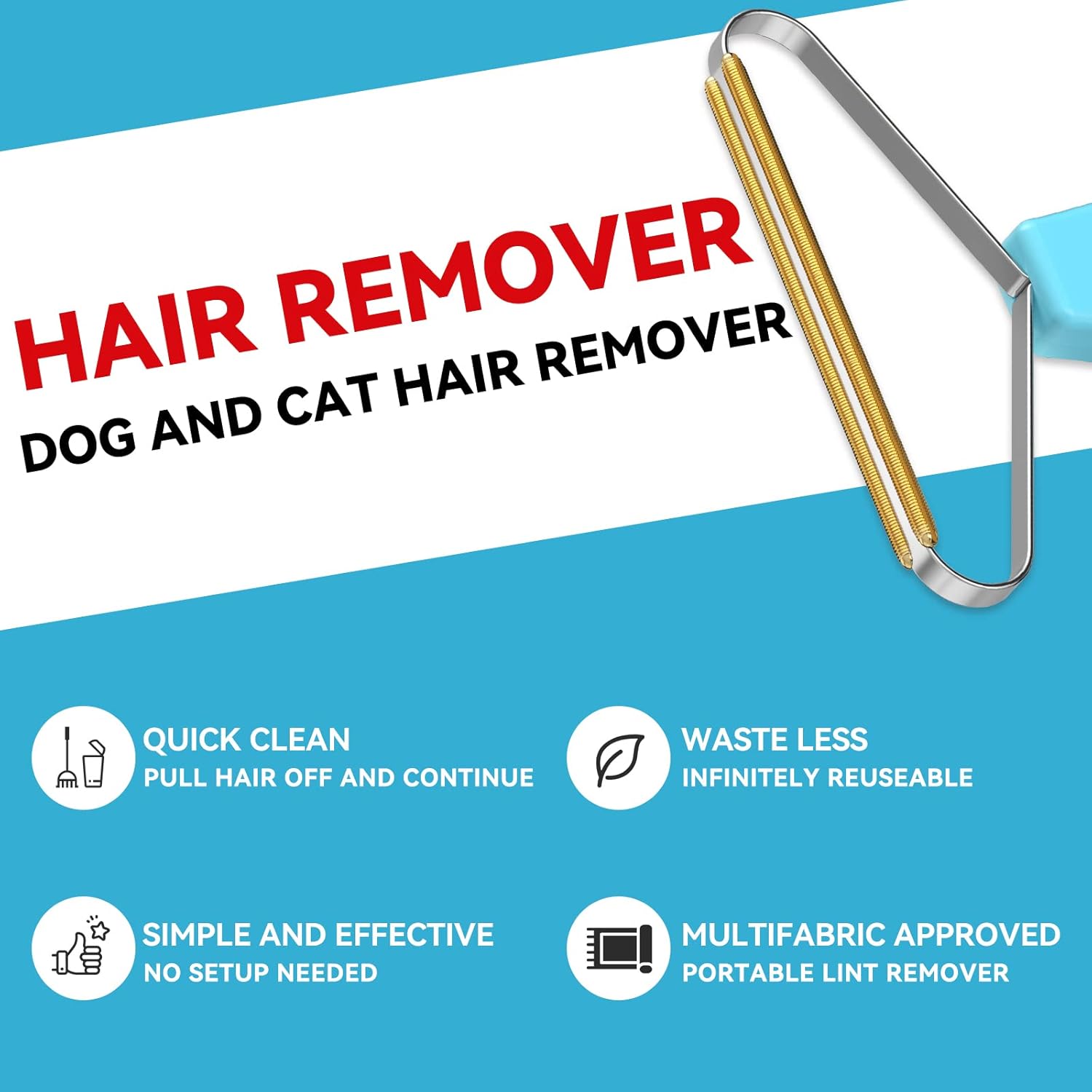 Pet Hair Remover, Dog and Cat Hair Remover, Wool Hair Remover, Carpet Rake for Pet Hair Removal, Carpet Rake, Hand Shaver for Carpets, Car Cushions, Sofas, Pet Beds, 