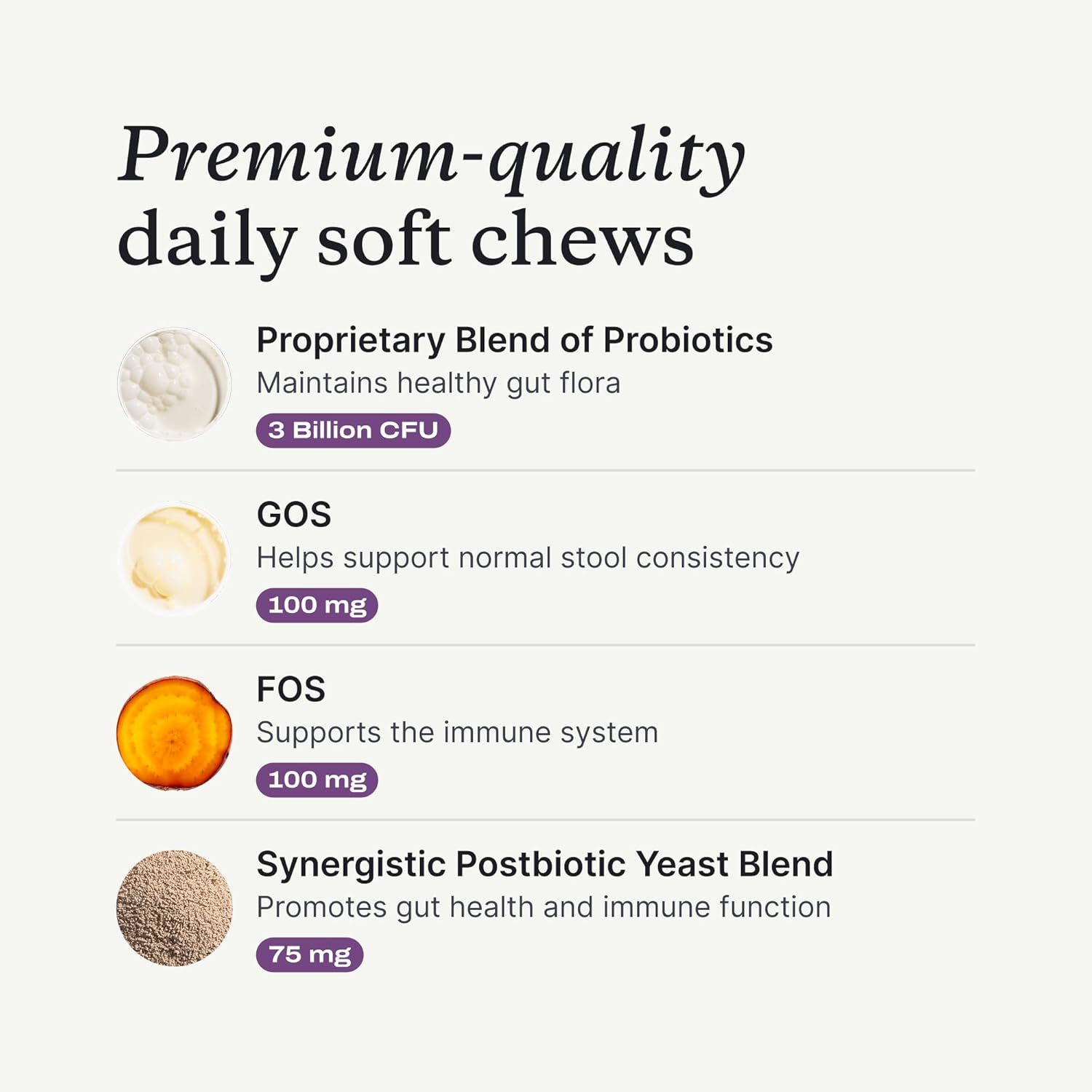 Probiotics for Dogs, Support Gut Health, Occasional Diarrhea, Digestive Health & Seasonal Allergies - Pork Flavor - 30 Soft Chews - Packaging May Vary