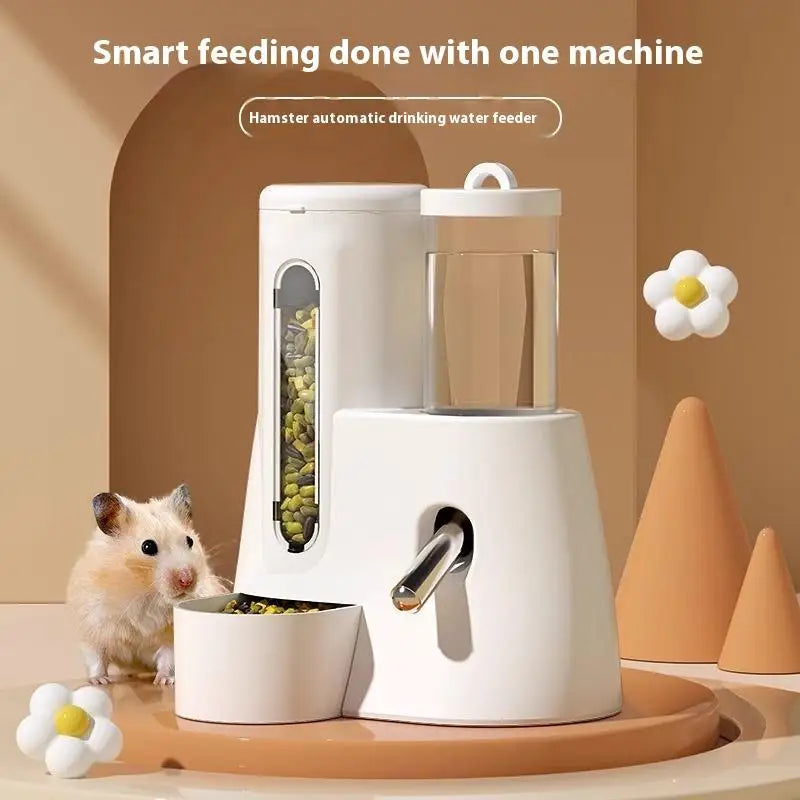 Leak Proof Food Feeding Supplies 2 In1 Hamster Feeder and Waterer Large Capacity Leakproof Automatic Feeder Food Water Dispenser