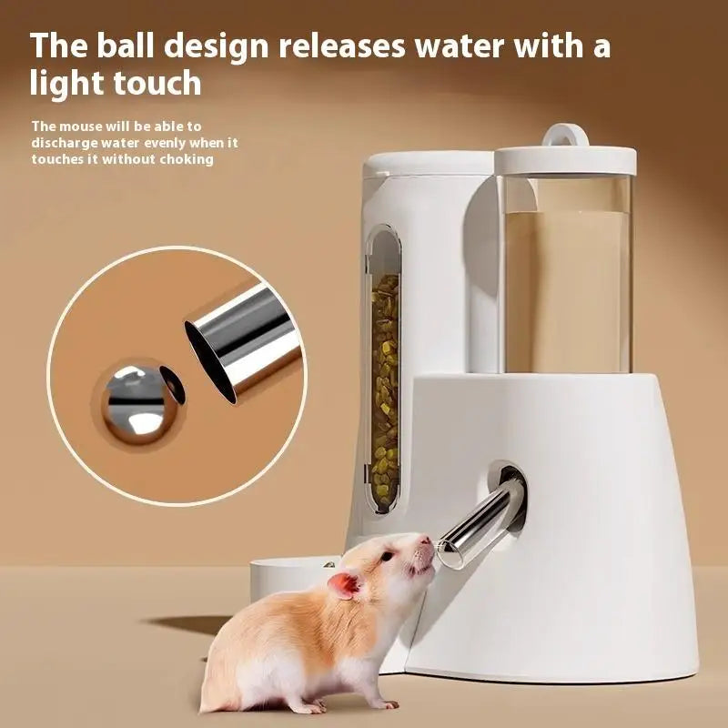 Leak Proof Food Feeding Supplies 2 In1 Hamster Feeder and Waterer Large Capacity Leakproof Automatic Feeder Food Water Dispenser