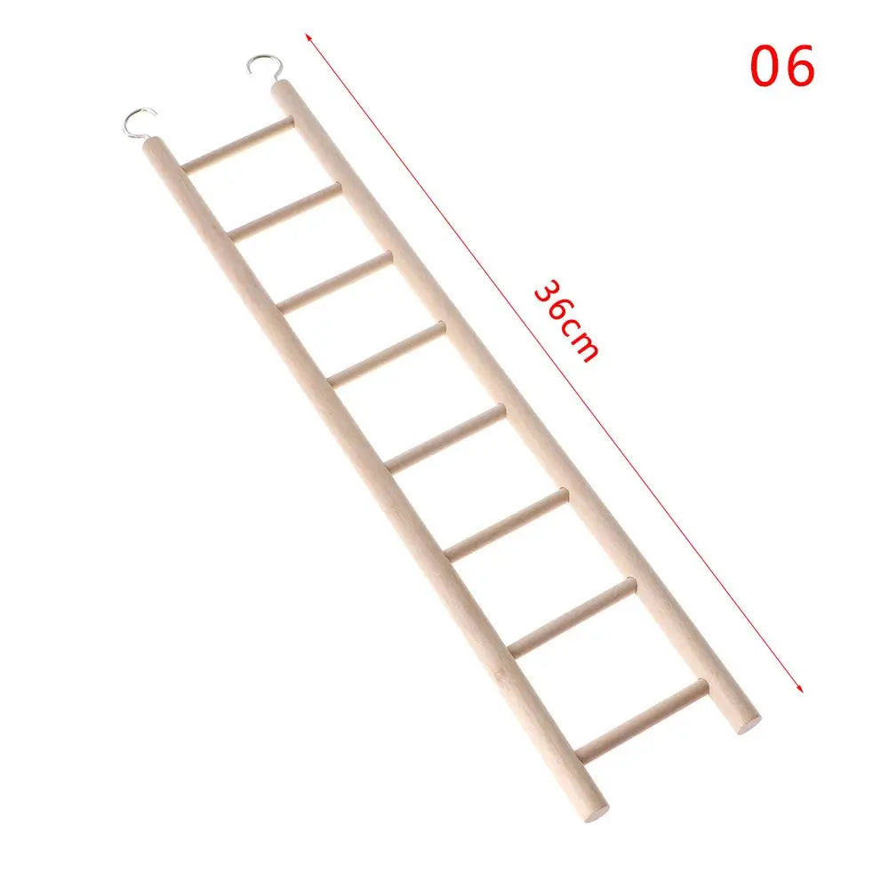 DIY Handcraft Birdcage Wood Parrot Toys Climbing Ladder Hamsters Toy Bird Supplies