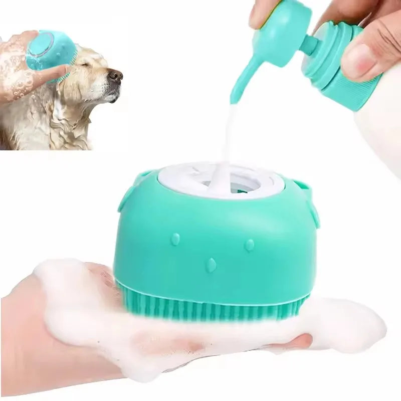 Pet Bathing Soft Silicone Comb Dog Cat Brush Massager Shower Gel Bathing Brush Clean Tools Cleaning Grooming Supplies