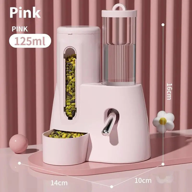 Leak Proof Food Feeding Supplies 2 In1 Hamster Feeder and Waterer Large Capacity Leakproof Automatic Feeder Food Water Dispenser