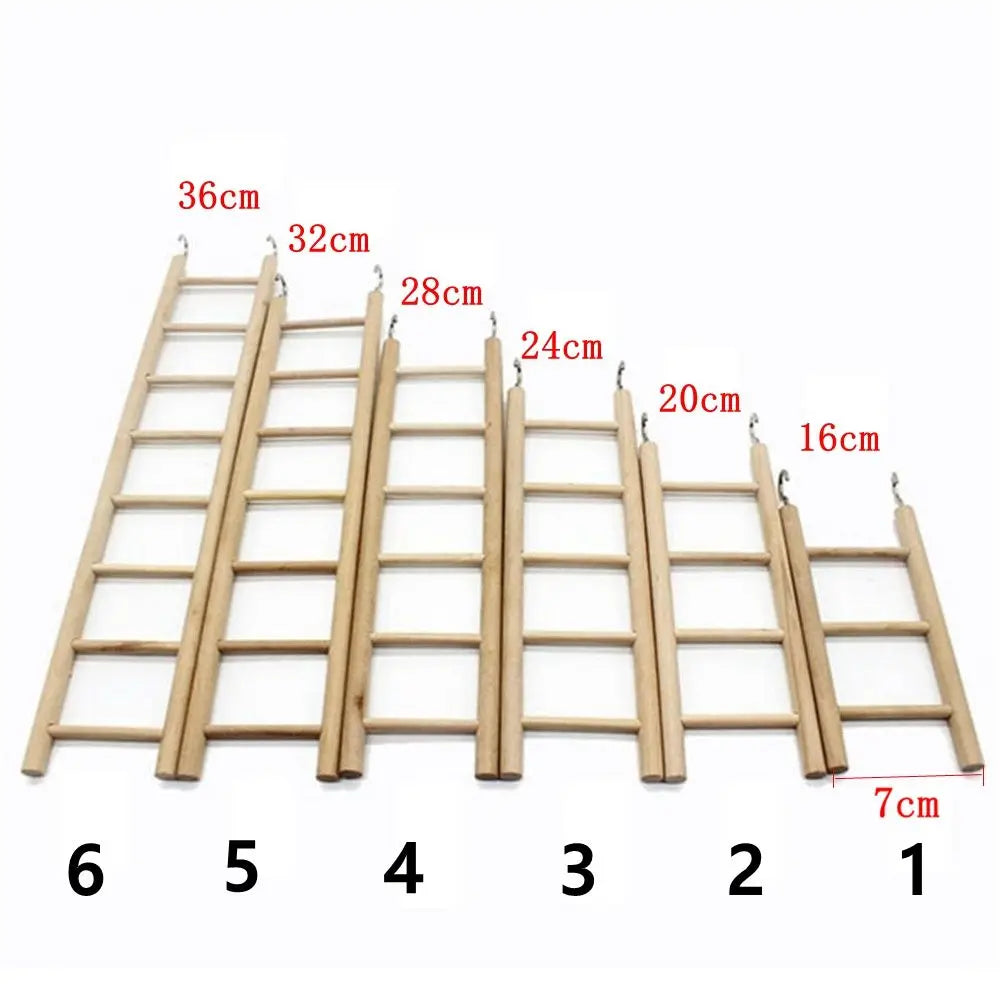 DIY Handcraft Birdcage Wood Parrot Toys Climbing Ladder Hamsters Toy Bird Supplies
