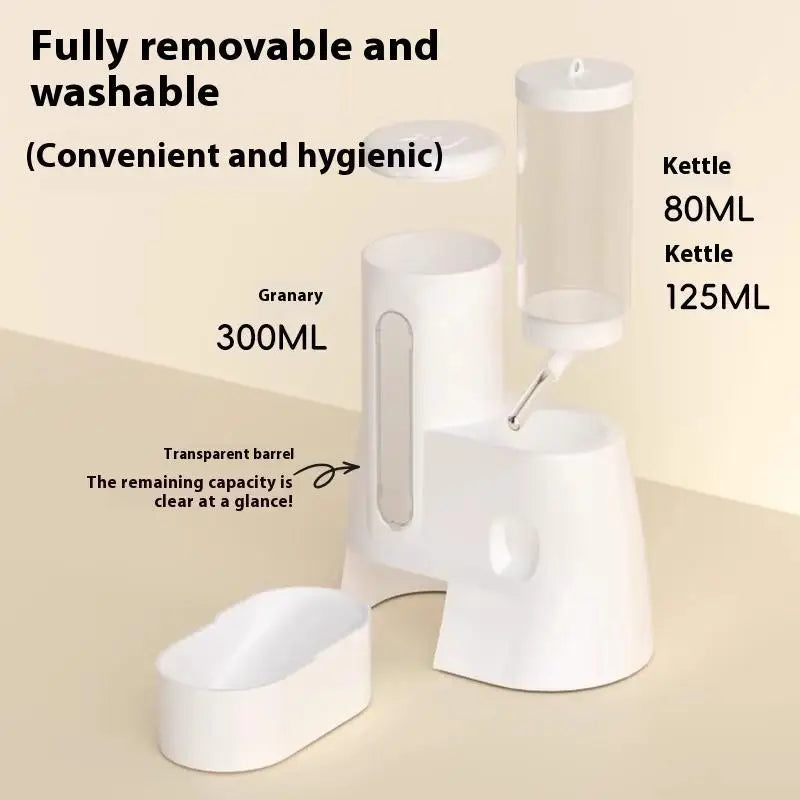 Leak Proof Food Feeding Supplies 2 In1 Hamster Feeder and Waterer Large Capacity Leakproof Automatic Feeder Food Water Dispenser