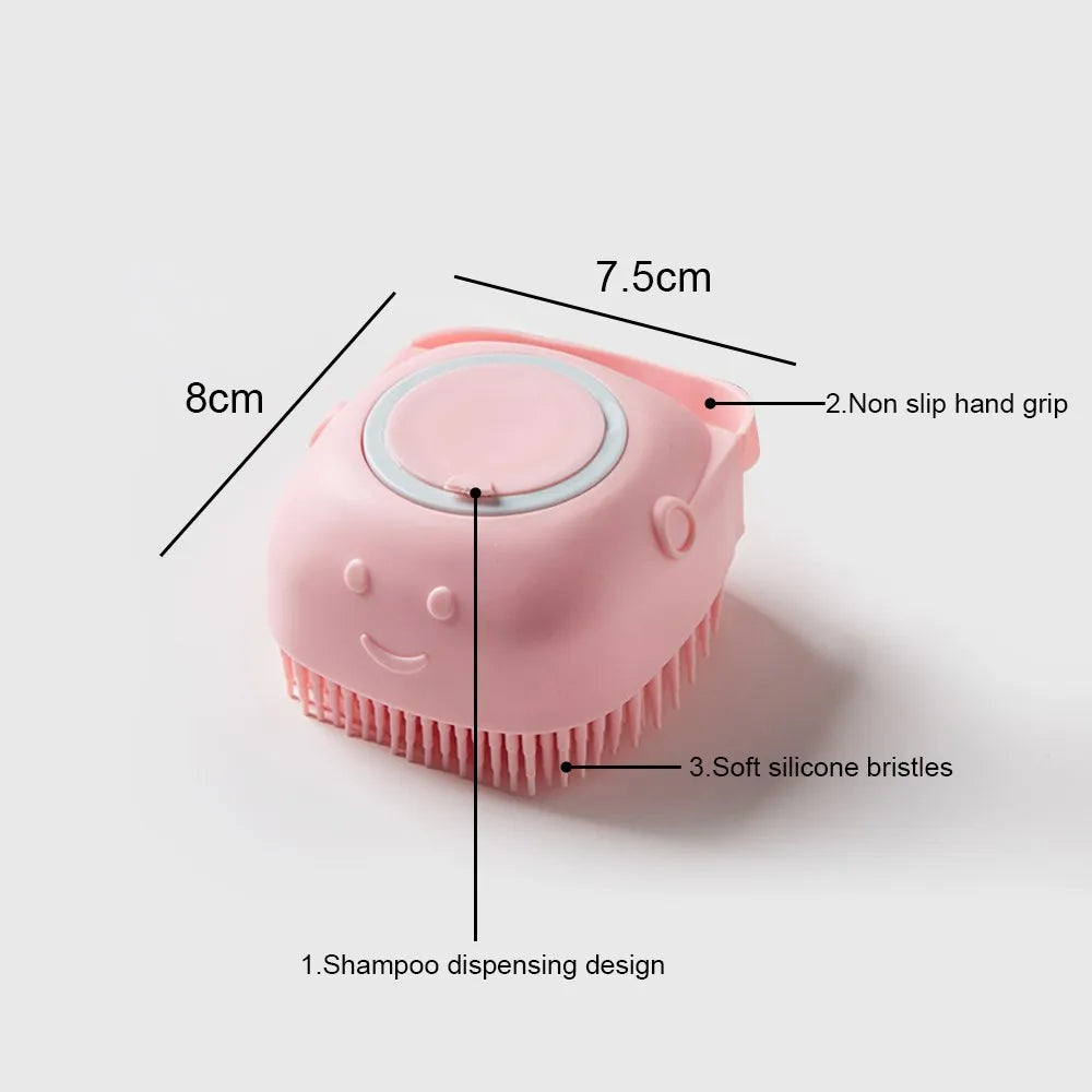 Pet Bathing Soft Silicone Comb Dog Cat Brush Massager Shower Gel Bathing Brush Clean Tools Cleaning Grooming Supplies