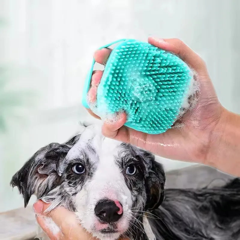 Pet Bathing Soft Silicone Comb Dog Cat Brush Massager Shower Gel Bathing Brush Clean Tools Cleaning Grooming Supplies