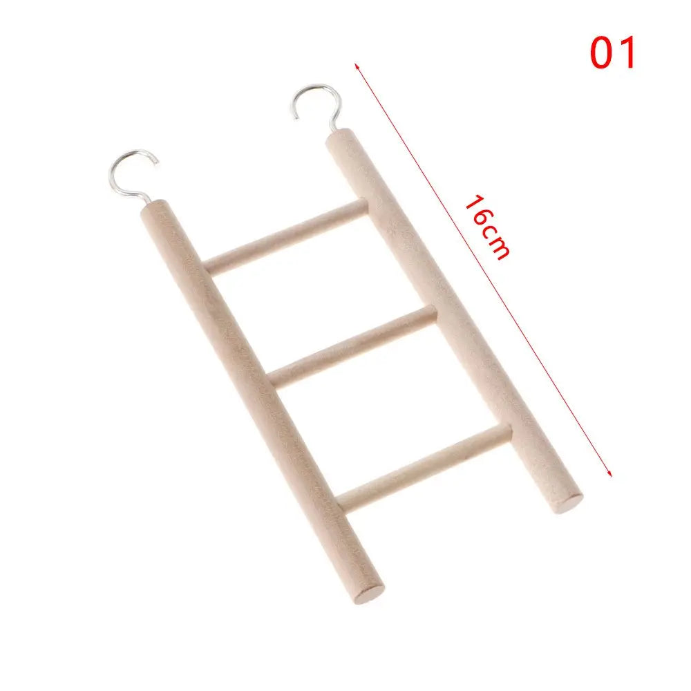 DIY Handcraft Birdcage Wood Parrot Toys Climbing Ladder Hamsters Toy Bird Supplies