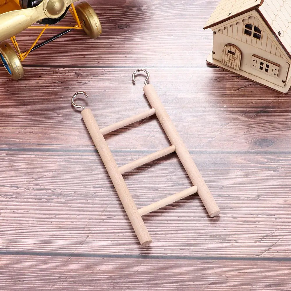 DIY Handcraft Birdcage Wood Parrot Toys Climbing Ladder Hamsters Toy Bird Supplies