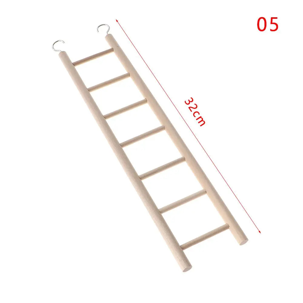 DIY Handcraft Birdcage Wood Parrot Toys Climbing Ladder Hamsters Toy Bird Supplies