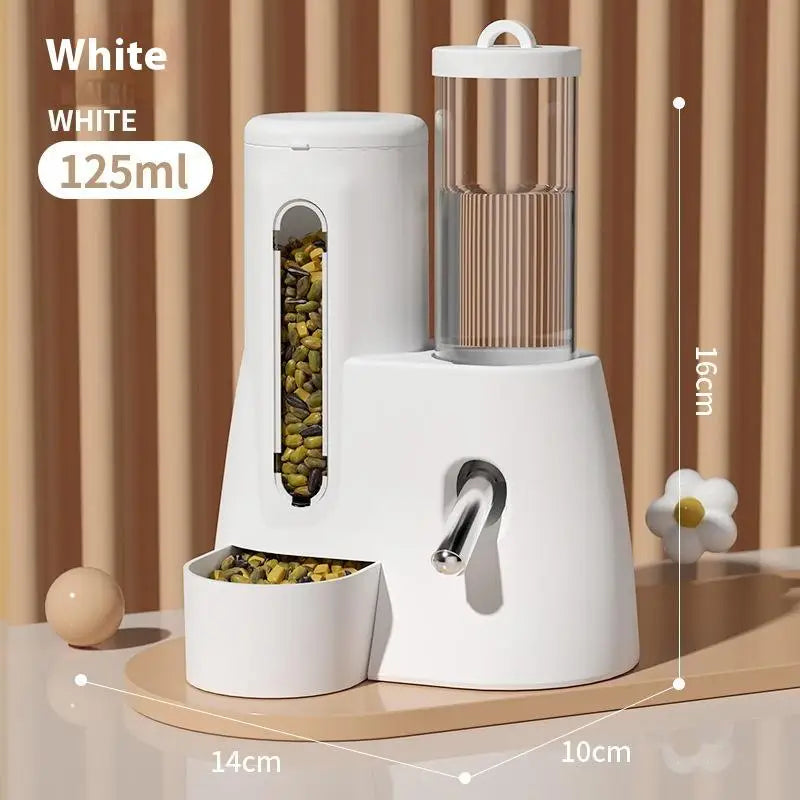 Leak Proof Food Feeding Supplies 2 In1 Hamster Feeder and Waterer Large Capacity Leakproof Automatic Feeder Food Water Dispenser