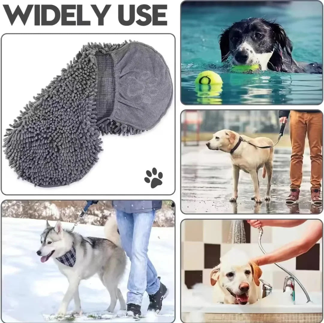 Super Absorbent Pet Bath Towel Quick-Drying Cat Towels Convenient Soft Bath Robe Dry Pet Cleaning Washcloth Dog Accessories