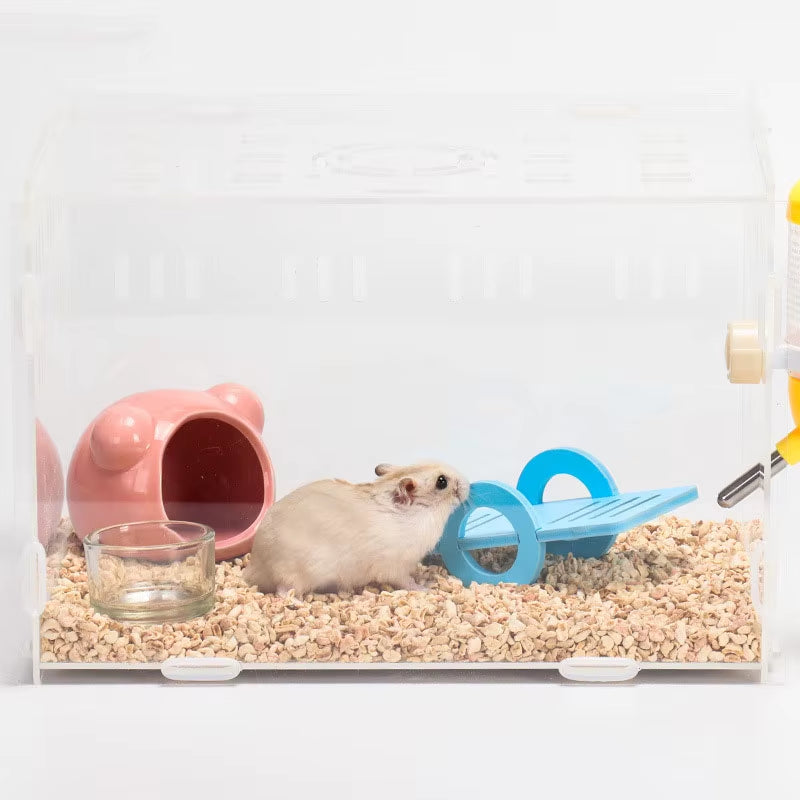 Hamster Toy Wooden Bridge Swing Seesaw Pet Supplies Rat Hamster Mouse Small Animal Wooden Toys Pet Cage Accessories