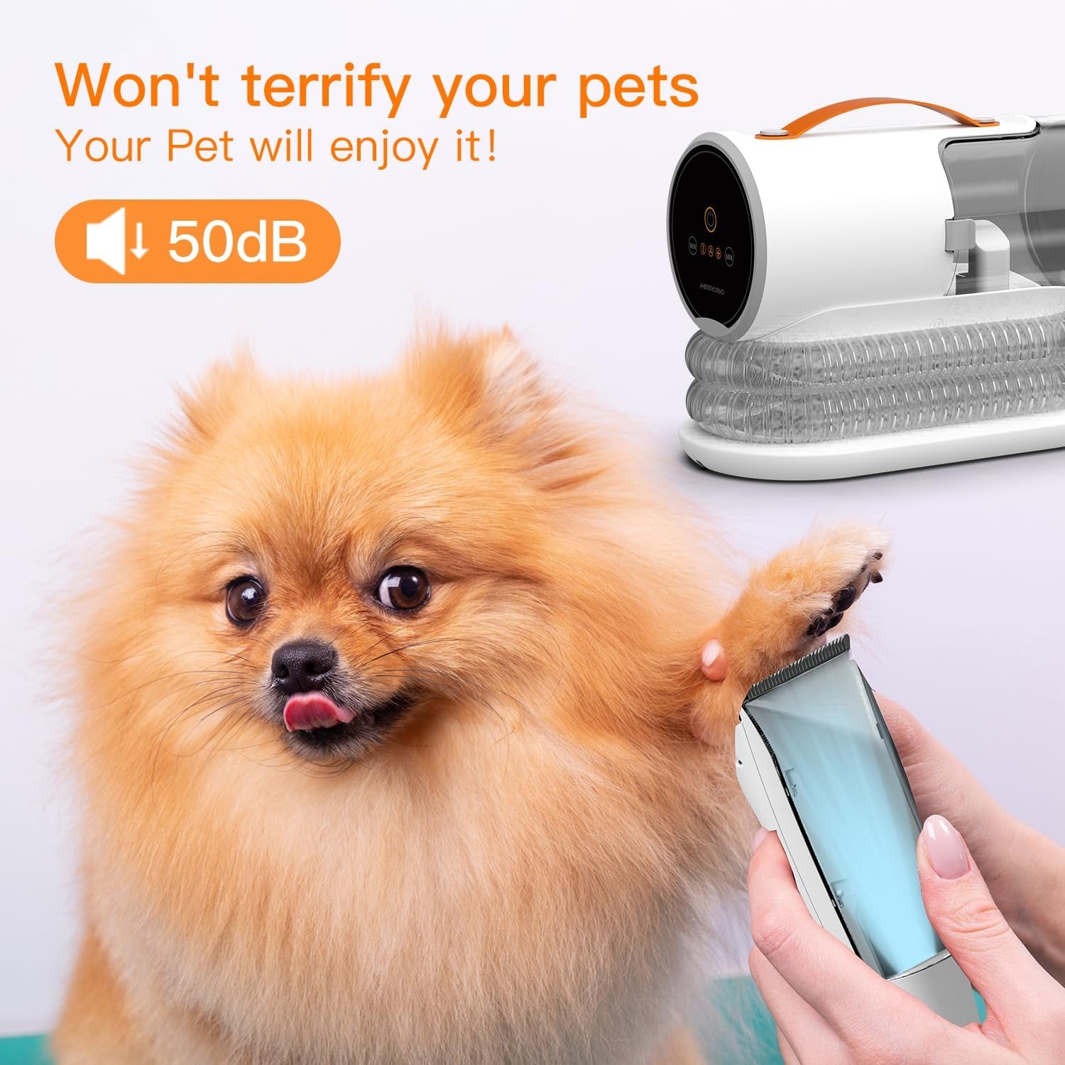Dog Grooming Vacuum Kit,12000Pa Strong Pet Vacuum for Shedding,Grooming Hai,Quiet,Pg100,2L Large Capacity